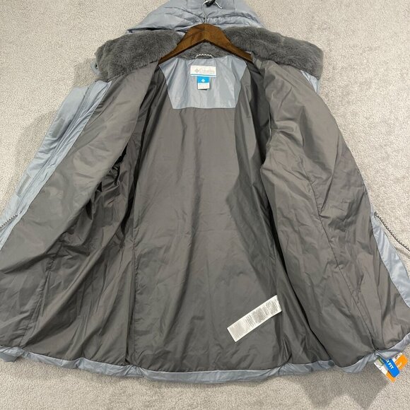 NEW Columbia Womens L Omni-Shield Insulated Puffer Jacket With Hood Gray - Picture 11 of 12